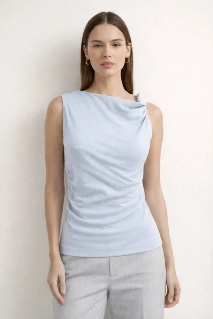 Blusa Alça Torcida Alongada